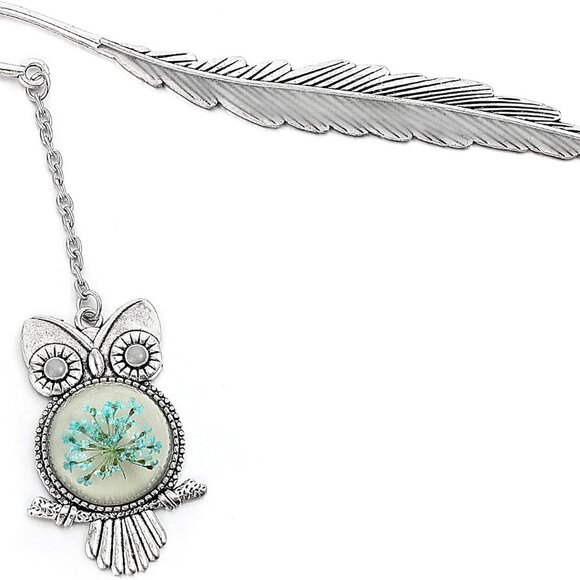 Bookmark - Owl Feather Glow in The Dark Luminous Metal Bookmark - Picture 9 of 10